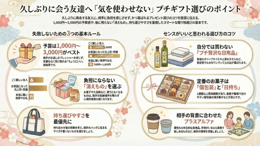 久しぶりに会う友達に贈るちょっとしたプレゼント特集 | 喜ばれる 