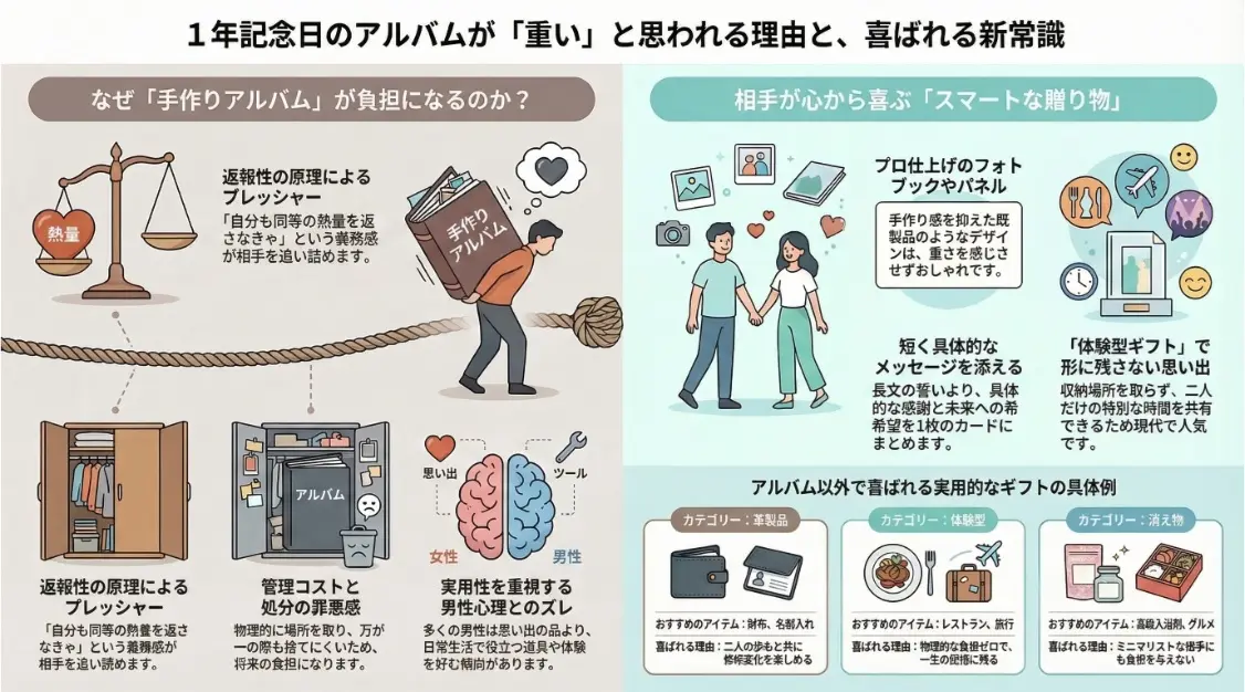 1年記念日のアルバムがいらない理由と喜ばれる方法