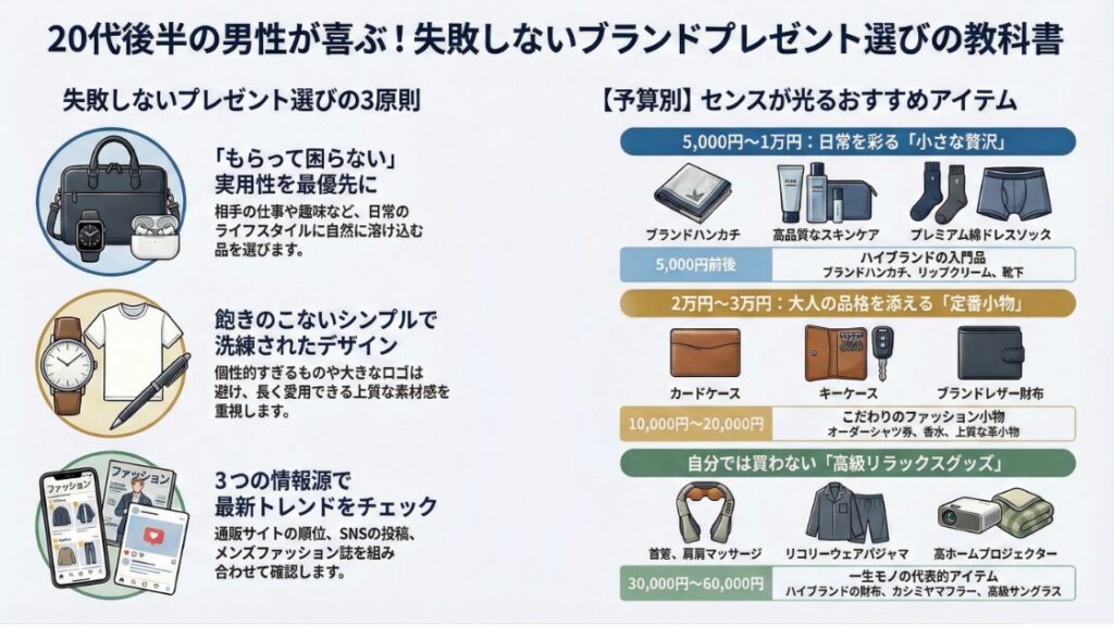 まとめ：最高の20代後半男性プレゼントブランド