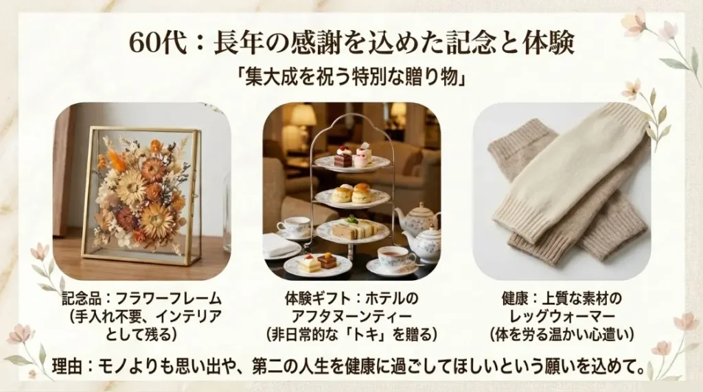 60代の先生へ感謝を込めたプレゼント