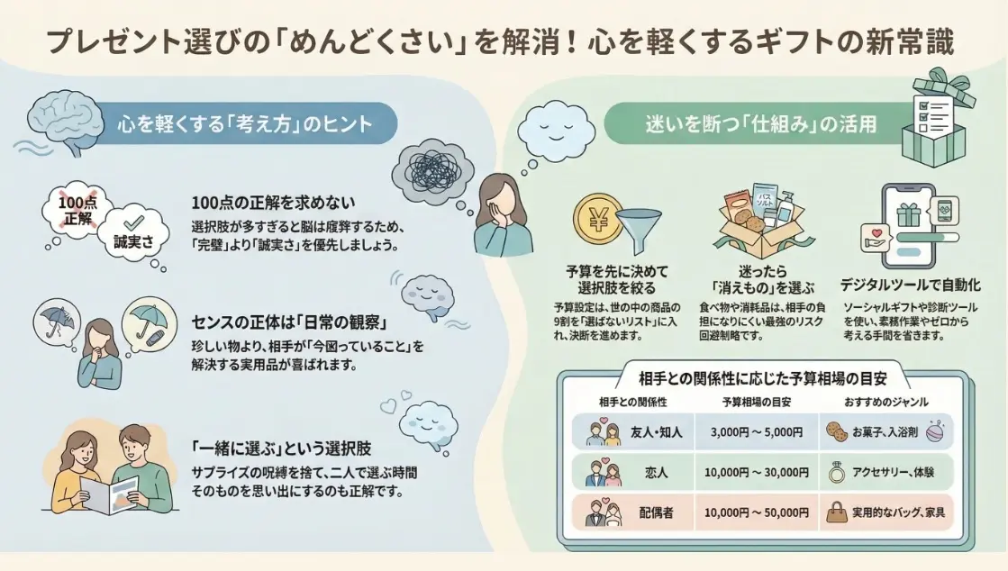 プレゼント選びの面倒くさいを解消するコツ