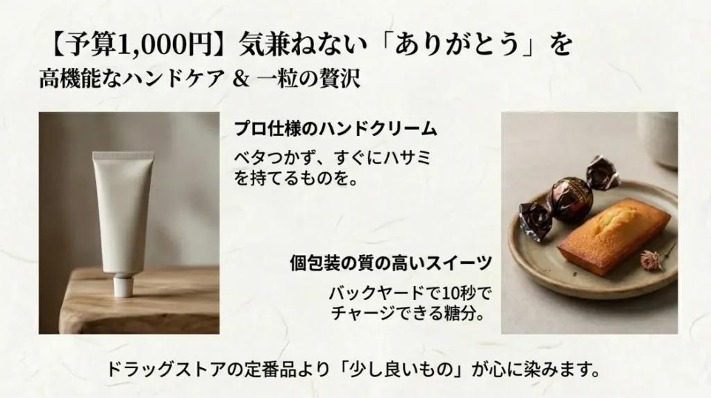 予算1000円前後で贈る美容師さんへのプチプレゼント