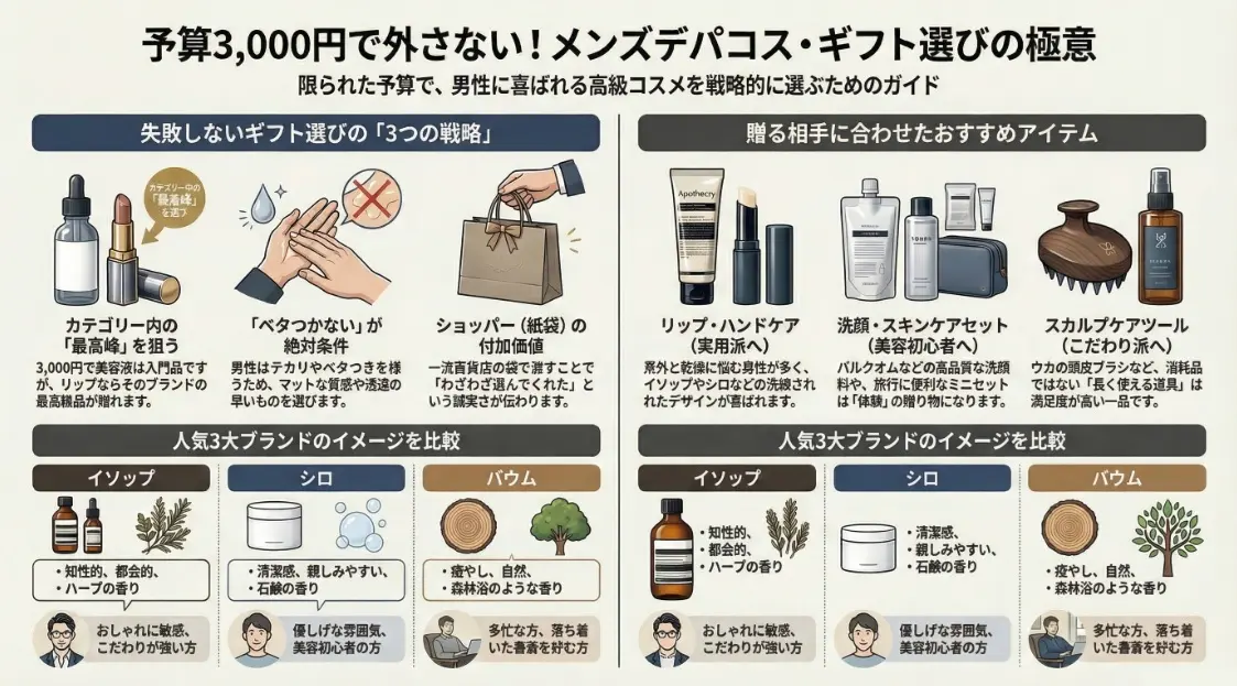 予算3000円で外さないメンズのデパコスギフト選びの正解
