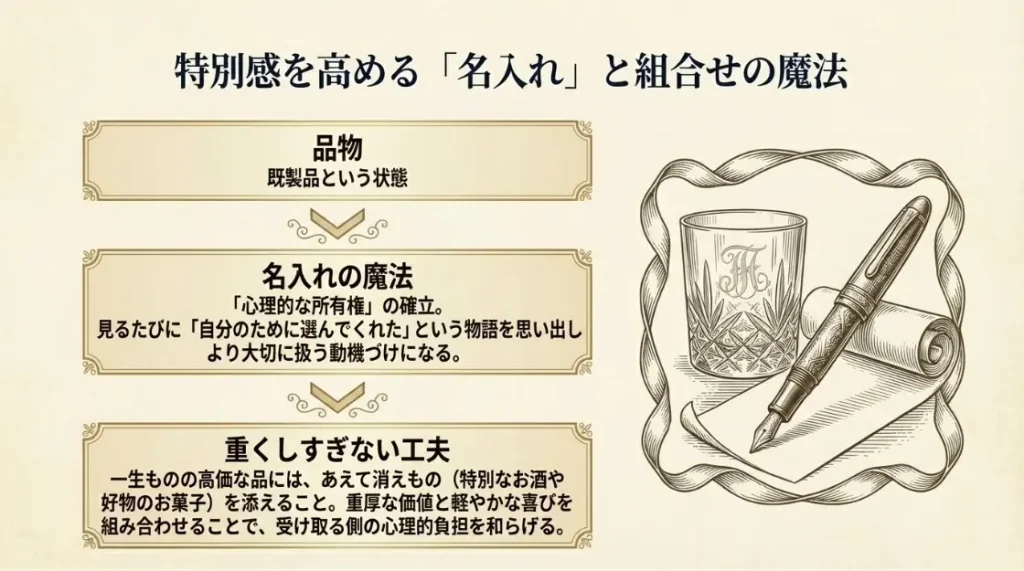 特別感を醸成する演出：名入れとパーソナライゼーション