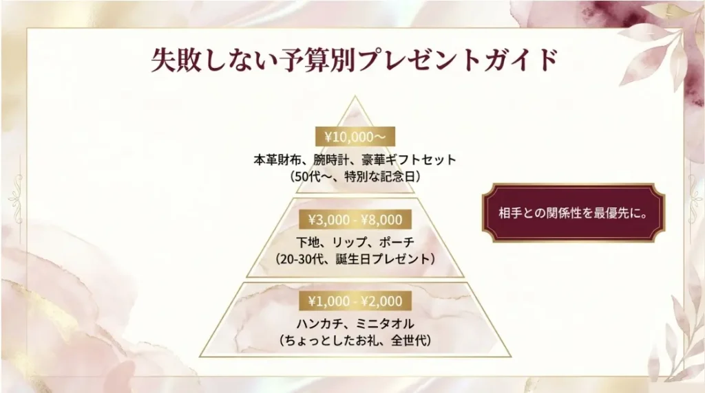 大切な人へのプレゼントに最適な予算別アイテム