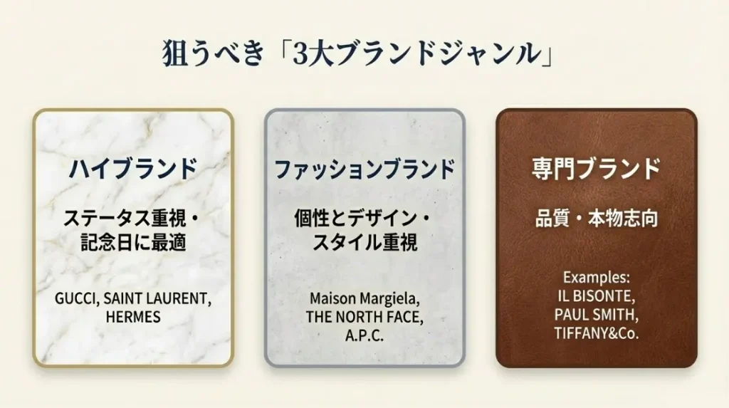 こだわりたい人気ブランドのジャンル