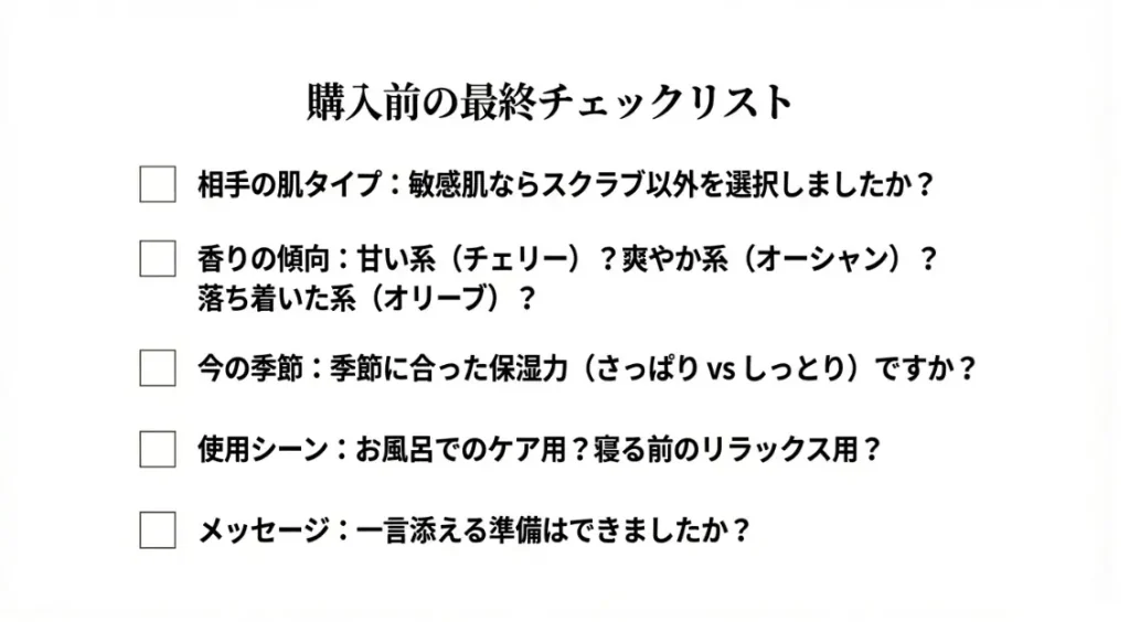 喜ばれるギフト選びのチェックリスト