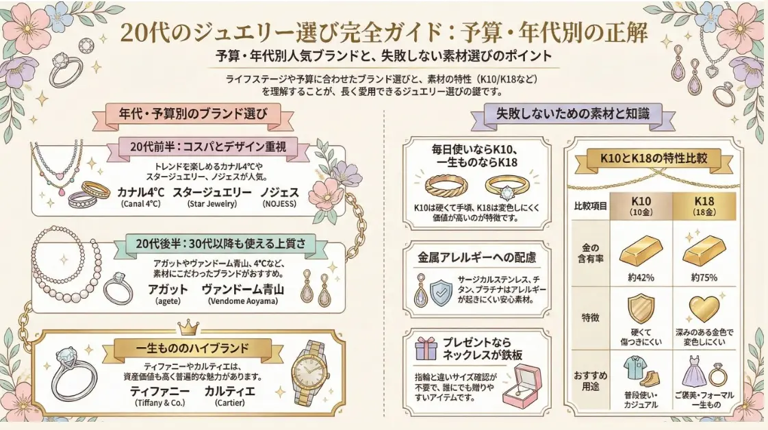 20代のジュエリー選び完全ガイド：予算年代別の正解