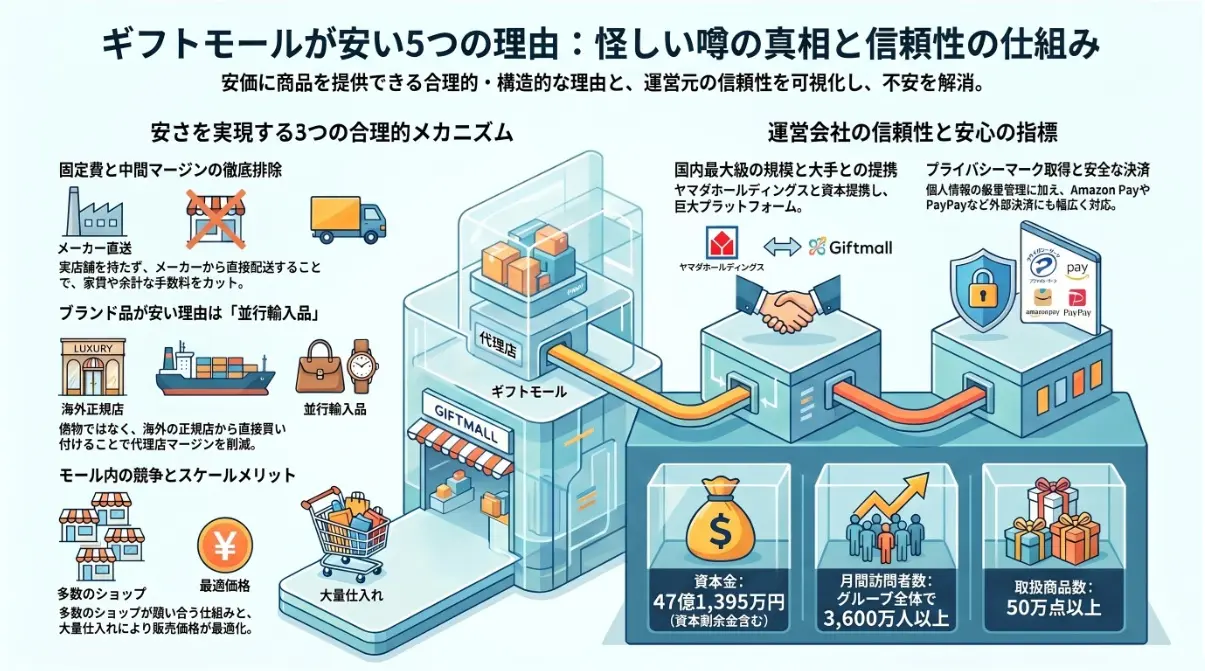 ギフトモールが安い５つの理由
