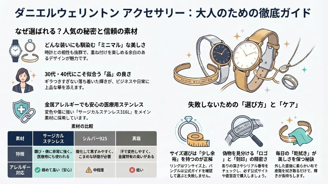 ダニエルウェリントンのアクセサリー大人のための徹底ガイド