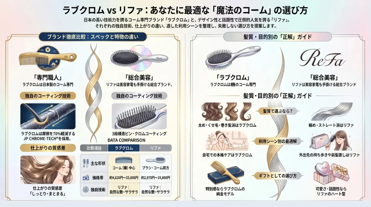 ラブクロムとリファの比較あなたに最適な魔法のコームの選び方