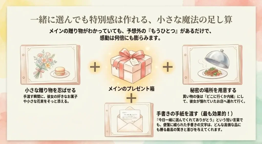 失敗しない誕生日プレゼント選びを彼女と一緒に買いに行くコツ