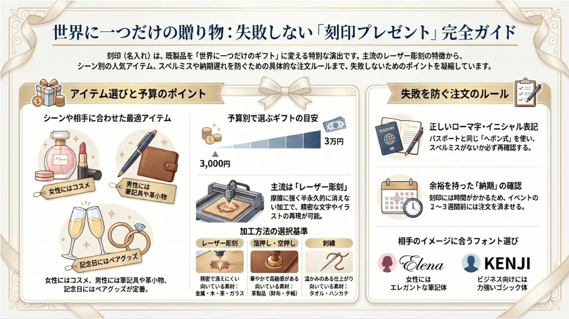 世界に一つだけの贈りもの・失敗しない刻印プレゼント完全ガイド