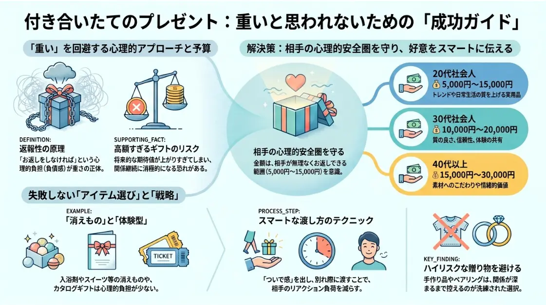 付き合いたてのプレゼント重いと思われない為の成功ガイド