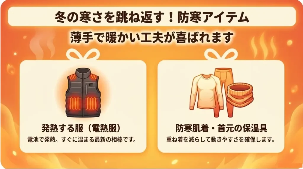 冬の寒さを乗り切る防寒インナーや電熱ベスト
