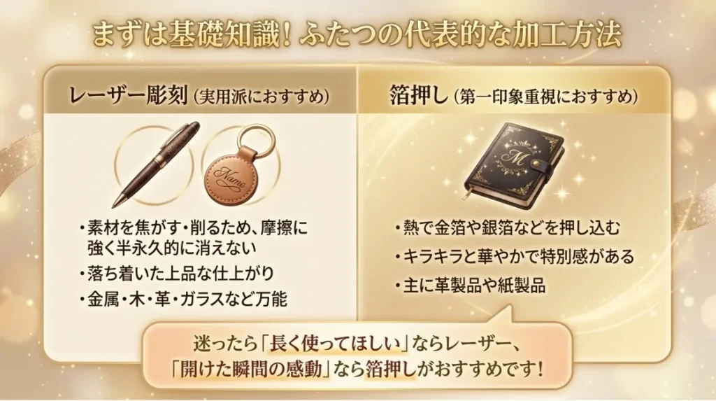 刻印プレゼントの基本