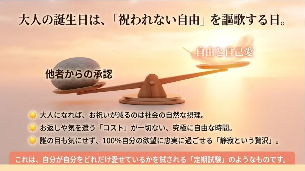 大人が誕生日を祝われないのは当たり前という現実