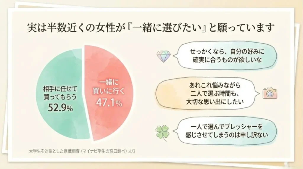 一緒に買いに行きたい派の女性の心理とは