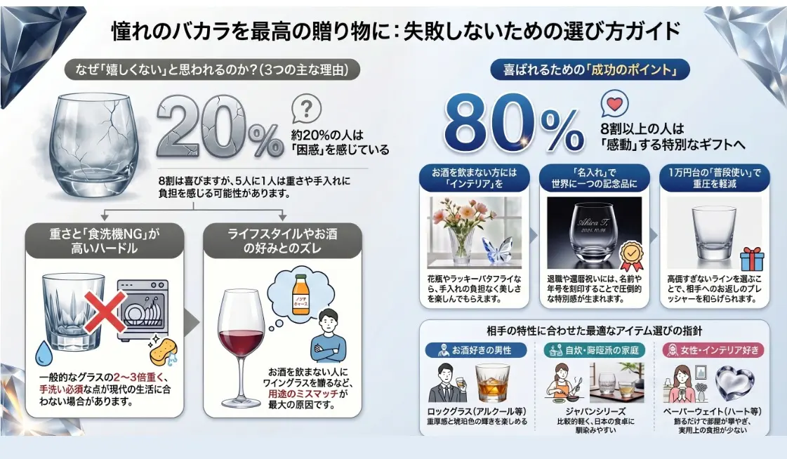 憧れのバカラを最高の贈り物に失敗しない為の選び方ガイド