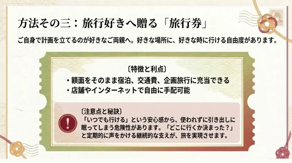 JTBトラベルギフトや旅行券を活用する