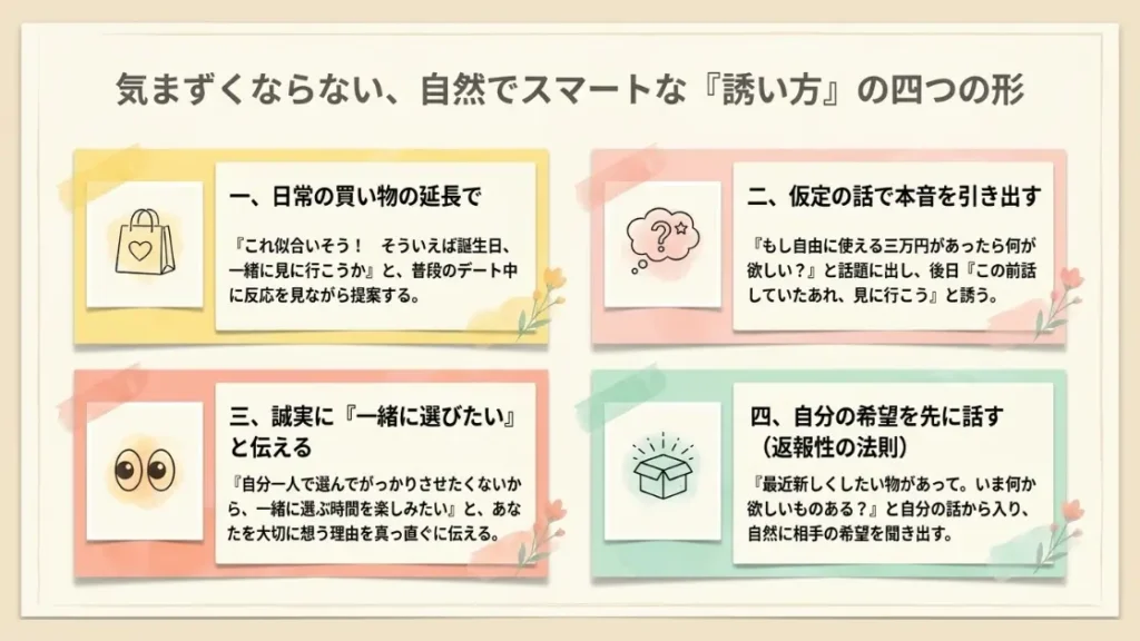 自然な誘い方と切り出すタイミング