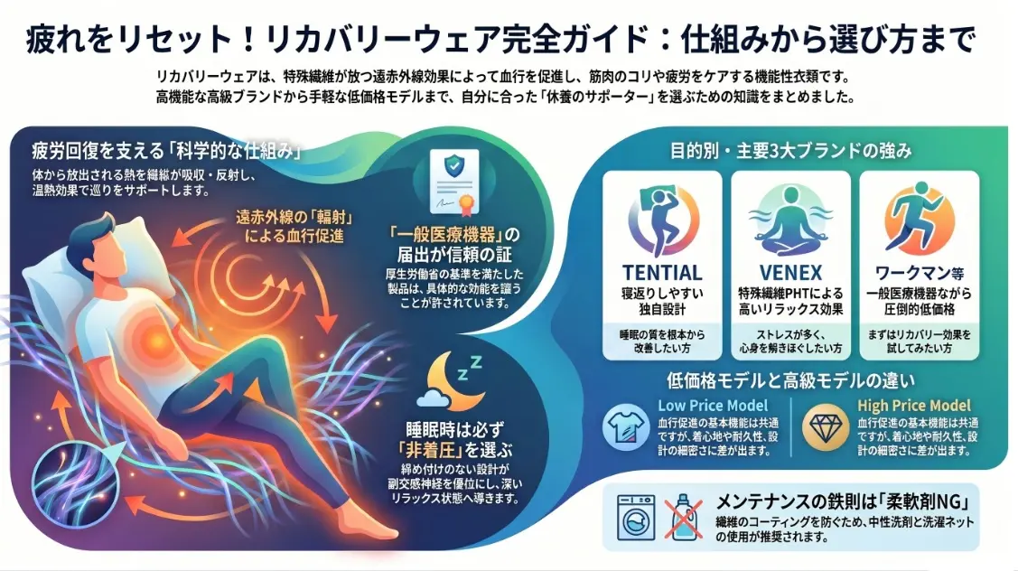 疲れをリセット！リカバリーウェア完全ガイド仕組みから選び方まで