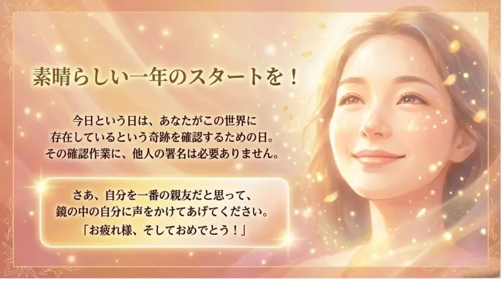 素晴らしい一年のスタートを