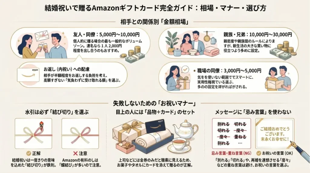 amazonギフトカードを結婚祝いで贈る