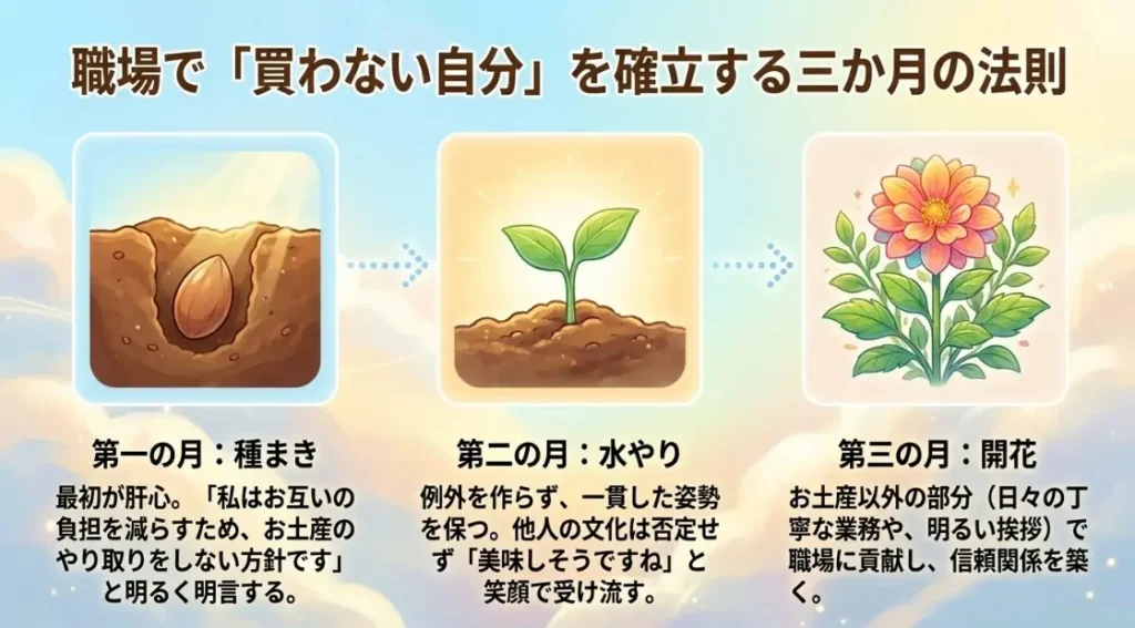 職場でお土産を買わないキャラを確立するコツ