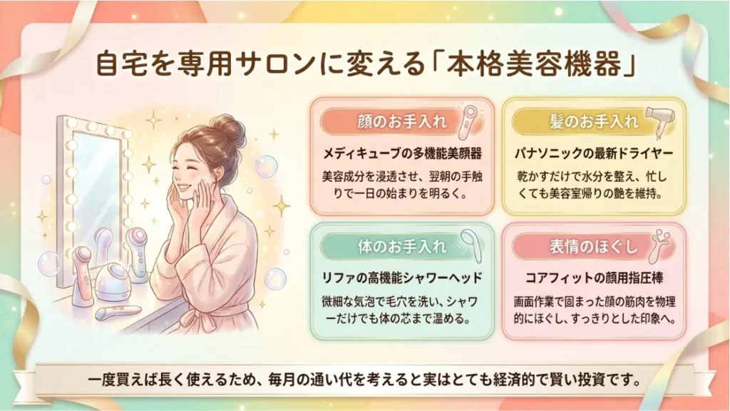 自宅でエステ体験ができる高機能な美容アイテム