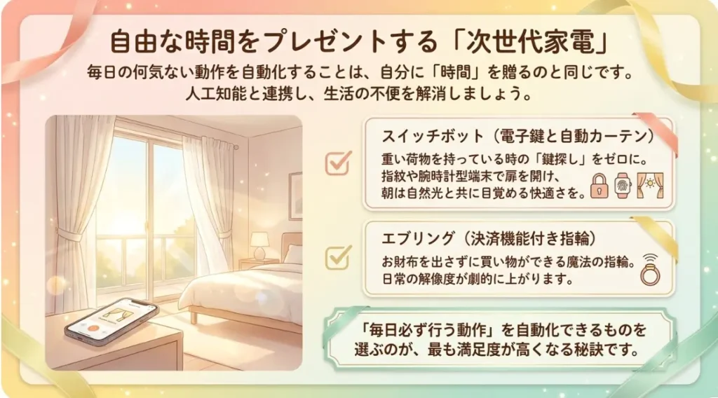 QOLを高める家電や最新スマートガジェット