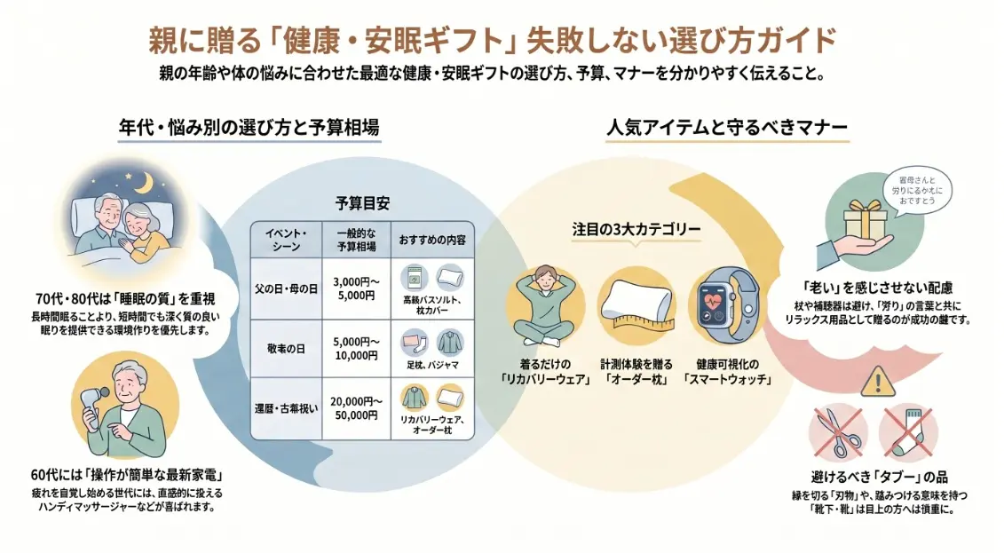 親に贈る「健康・安眠ギフト」失敗しない選び方ガイド