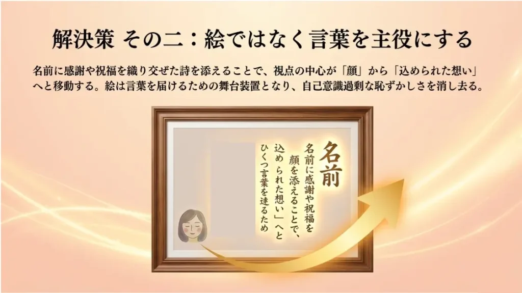 喜ばれるための名前詩やメッセージを添えた演出