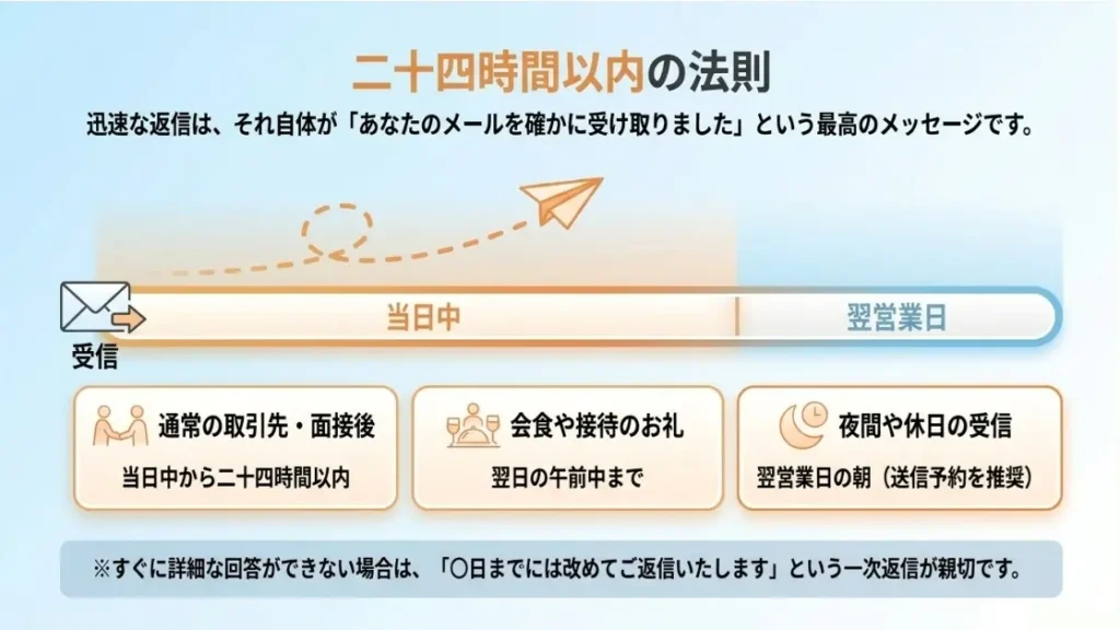 24時間以内に返信するスピード感の重要性