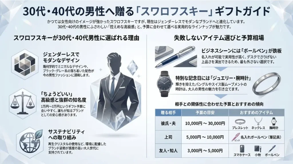 スワロフスキーは男性にダサいと思われない？評判の真相