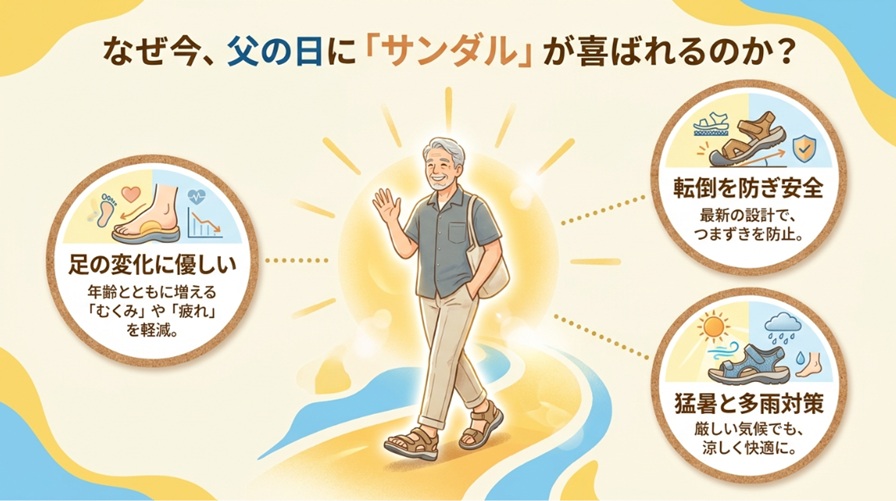 父の日のプレゼントに60代向けサンダルが選ばれる理由