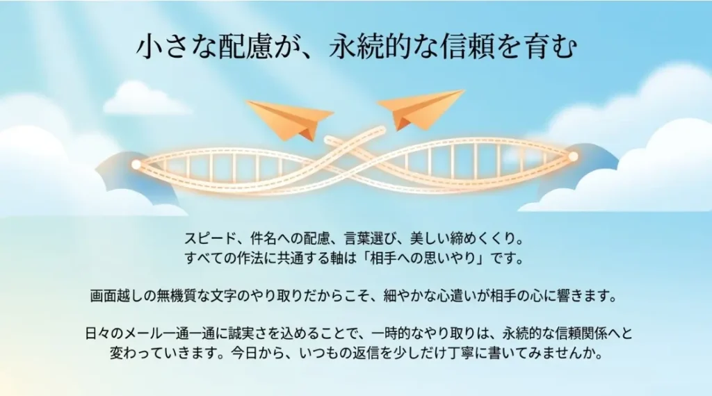 小さな積み重ねを大切にすることで永続的な信頼関係を築く
