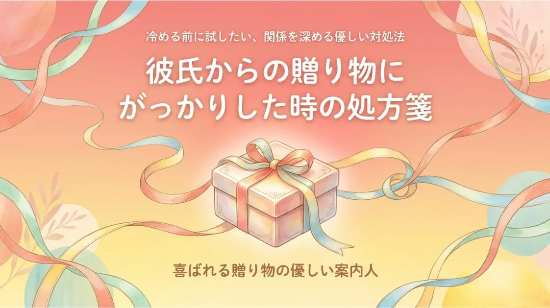 彼氏からの贈りものにがっかりしたときの処方箋