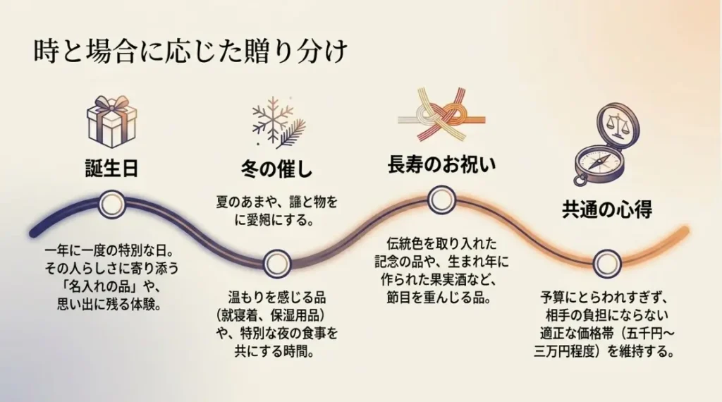 時と場合に応じた贈り分け