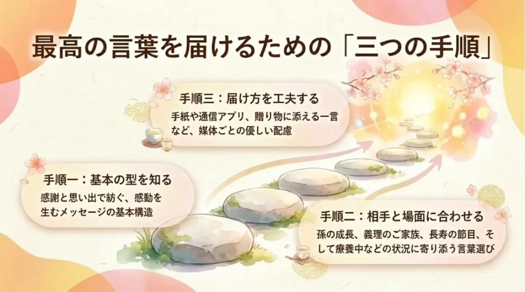 喜ばれる文例に共通する3つのポイント