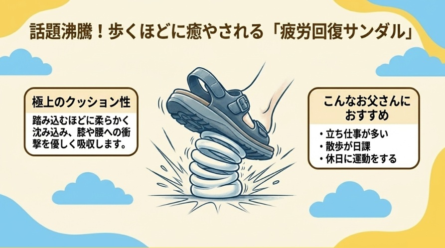 注目のリカバリーサンダルがシニア層に人気の理由