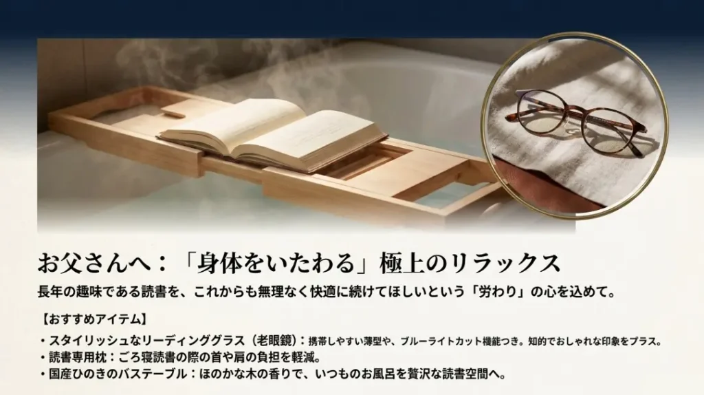 読書好きなお父さんへの父の日プレゼント