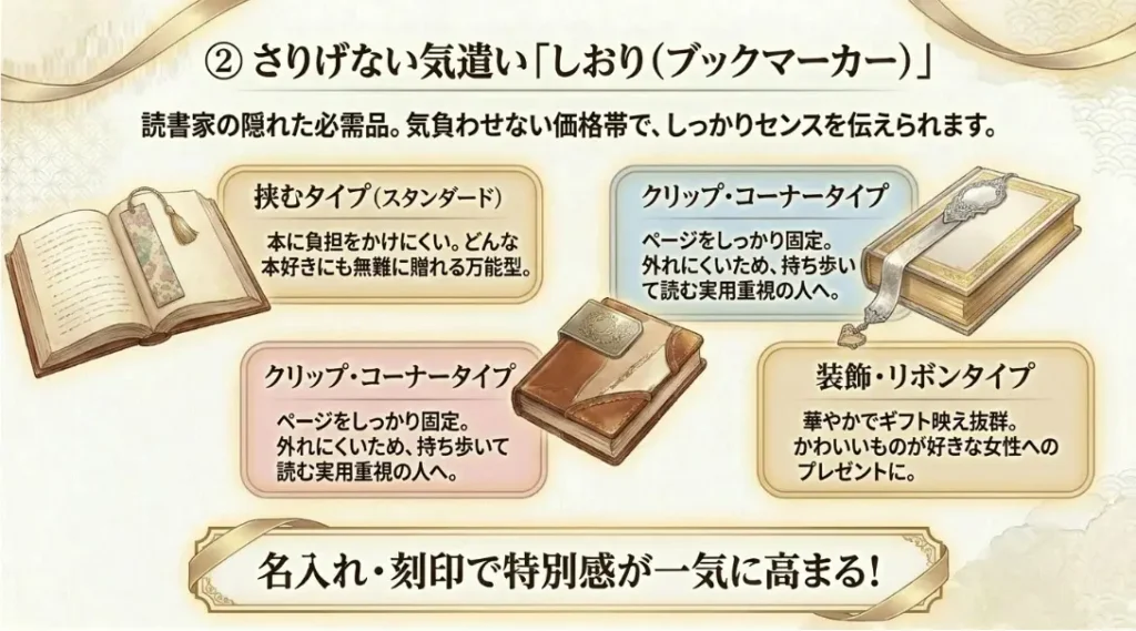 名入れしおりやブックマーカーが人気
