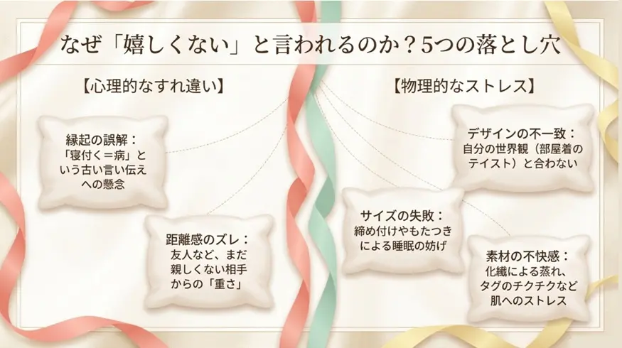 パジャマのプレゼントが嬉しくない主な理由