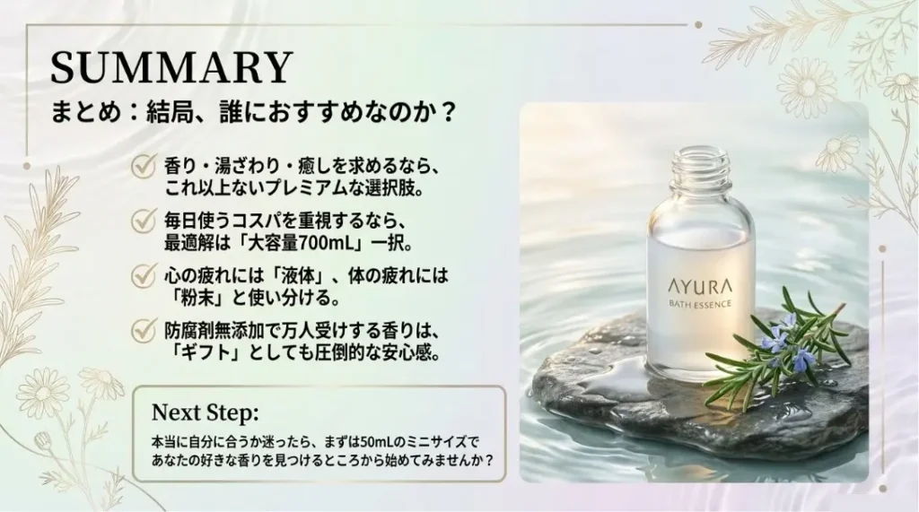 アユーラ入浴剤の口コミ総まとめ