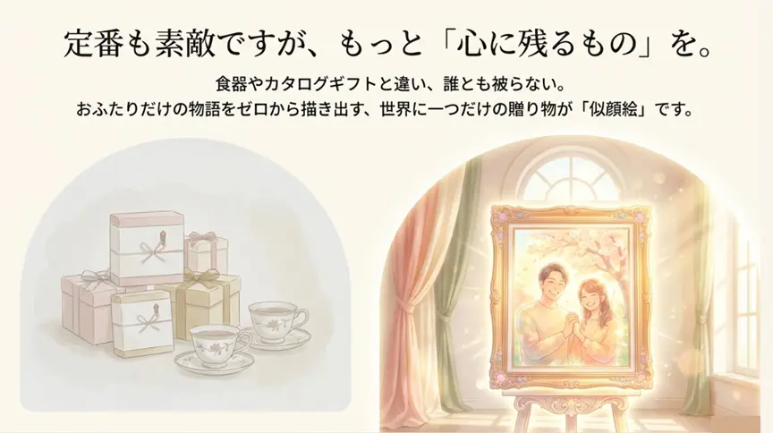 結婚祝いの似顔絵プレゼント|予算相場と喜ばれる選び方