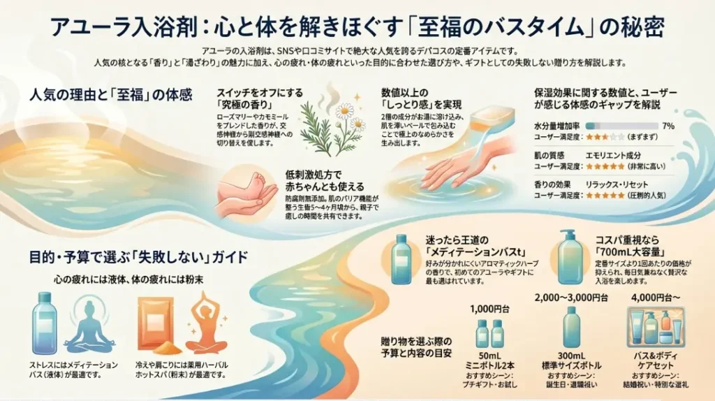 アユーラ入浴剤の口コミでわかる人気の理由