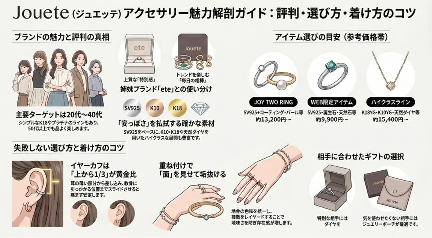 ジュエッテのアクセサリー評判や選び方のコツ