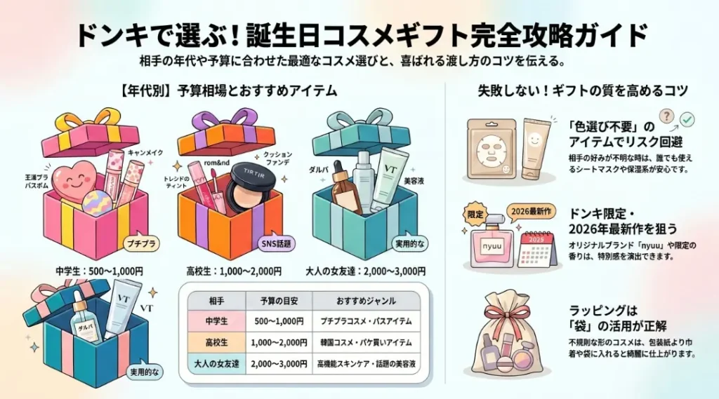 ドンキで誕生日プレゼントにコスメ