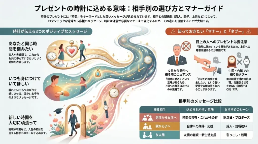プレゼントに時計を贈る意味と心理